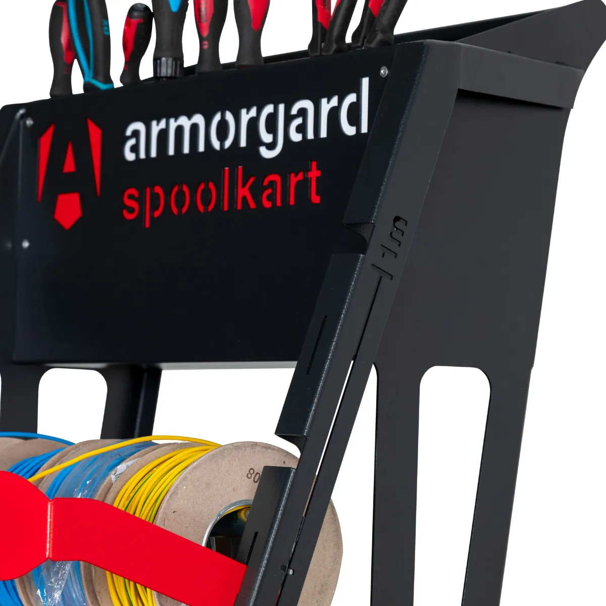Armorgard SPK2 Spoolkart Mobile Cable Reel Cart 740mm x 840mm x 1365mm Efficient Cable Storage Solution