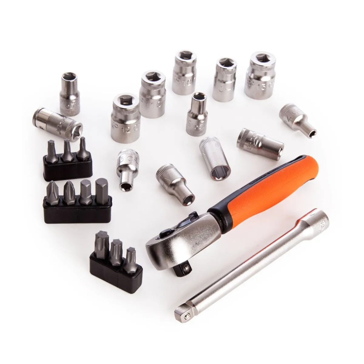 Bahco 25 Piece 1/4 Square Drive Socket Durable & Versatile Tool Set BAHSL25