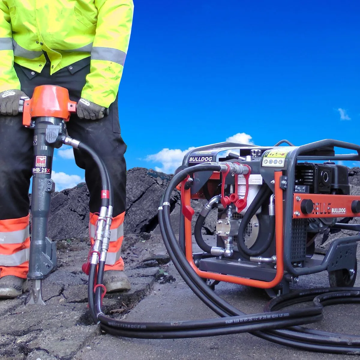 Belle HPX01S Bulldog Petrol Bulldog Hydraulic Power Pack Compact Efficient for On-Site Applications