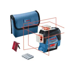 Bosch GLL 3-80 C Professional 360 Line Laser with Batteries & Adapter for Precision Levelling 0601063R00