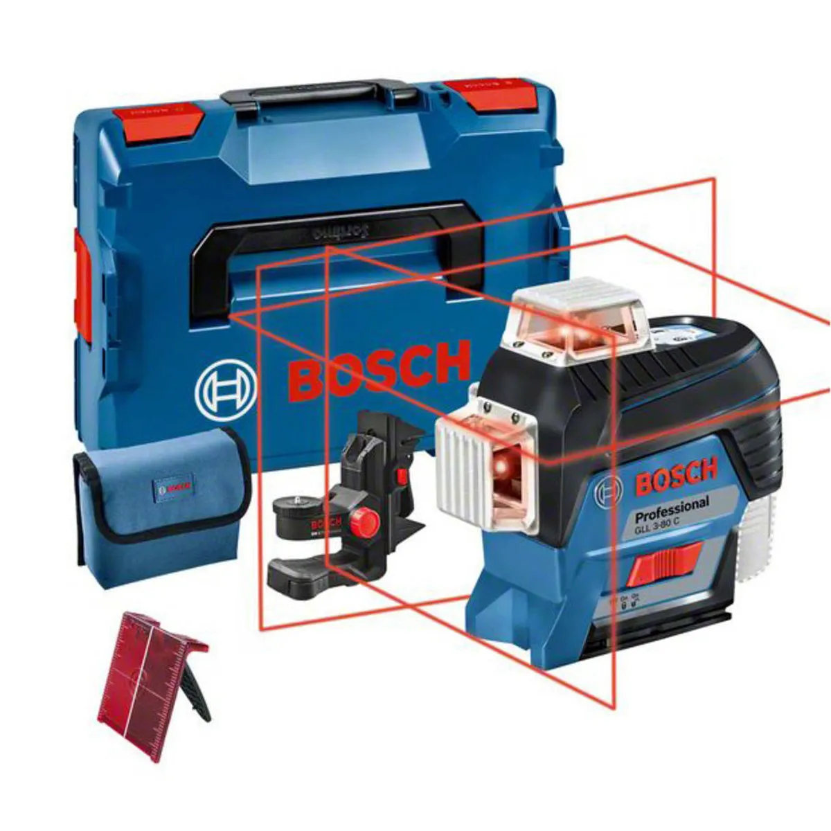 Bosch GLL 3-80 C Professional 360 Line Laser with BM 1 Professional Universal Mount 0601063R03