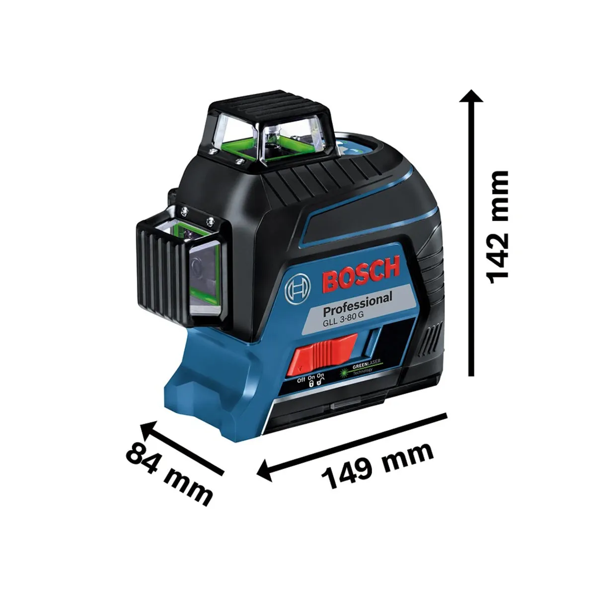 Bosch GLL 3-80 G Professional 360 Line Laser Bright Green Laser for Accurate Leveling Tasks 0601063Y00