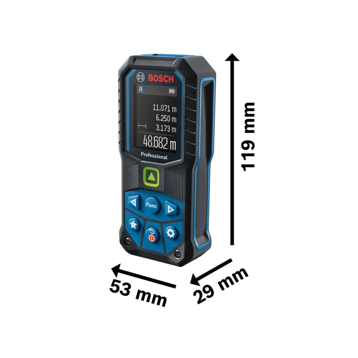Bosch GLM 50-25 G Professional Laser Measure with Green Laser. IP65. Customizable Functions 0601072V00