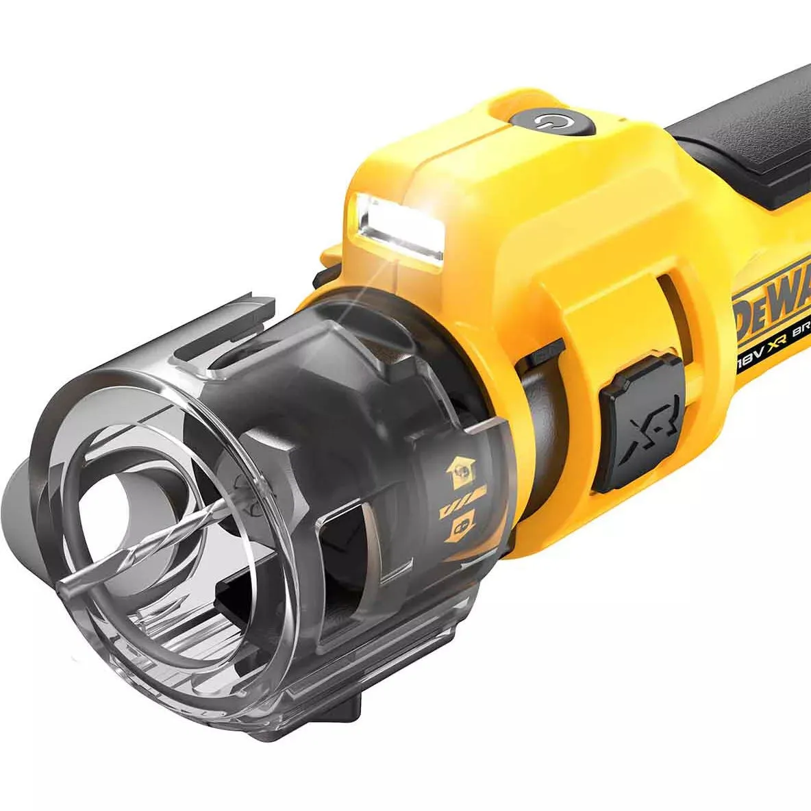 DeWalt DCE555N-XJ 18V XR Brushless Drywall Cut Out Tool with 1 x 4.0Ah Battery Charger & Bag
