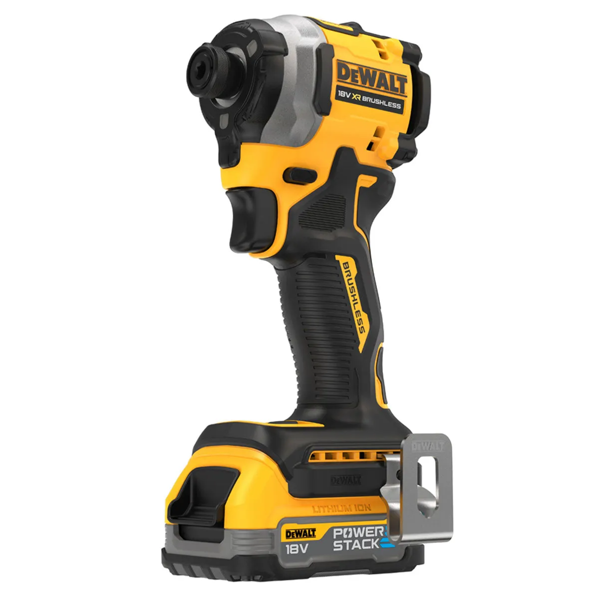 Dewalt DCF850E2T 18V XR Brushless Impact Driver with 2 x 1.7Ah POWERSTACK Battery Charger & Case