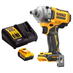 Dewalt DCF892N 18V Brushless 1/2 Compact High Torque Wrench with 1 x 5.0Ah Battery & Charger