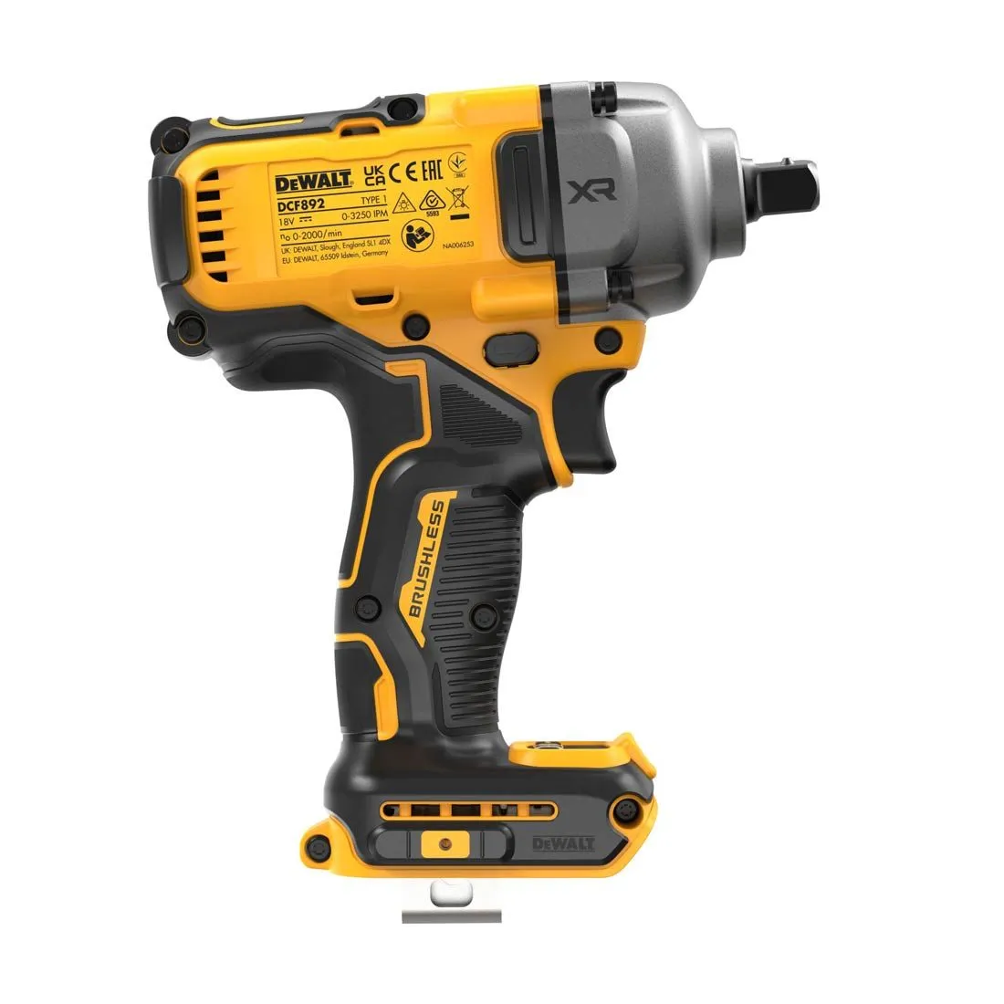Dewalt DCF892N 18V Brushless 1/2 Compact High Torque Wrench with 1 x 5.0Ah Battery Charger & Bag