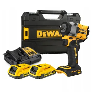 Dewalt DCF922D2T 18V XR BL 1/2'' Impact Wrench 2 x 2.0Ah Batteries & Charger With Kitbox
