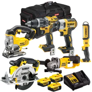 Dewalt DCK694P3-GB 18V XR 6 Piece Kit 3 x 5.0Ah Batteries with Charger & Bag