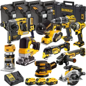 Dewalt DCKT4T11B3 18V Brushless 11 Piece Kit With 3 x 5.0Ah Battery Charger & TStak Tool Storage