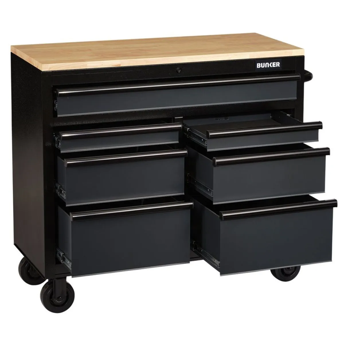Draper B100-41G BUNKER 41 Workbench Roller Tool Cabinet 7 Drawer Grey 08216