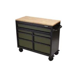 Draper B100-41GR BUNKER 41 Workbench Roller Tool Cabinet 7 Drawer Green 08221