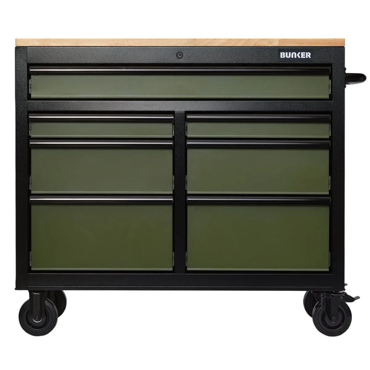 Draper B100-41GR BUNKER 41 Workbench Roller Tool Cabinet 7 Drawer Green 08221