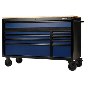Draper B100-56B BUNKER 56 Workbench Roller Tool Cabinet 10 Drawer Blue 08237