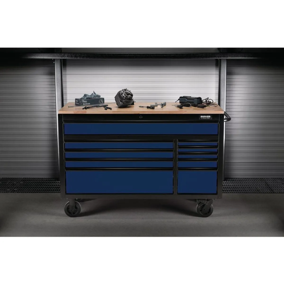 Draper B100-56B BUNKER 56 Workbench Roller Tool Cabinet 10 Drawer Blue 08237