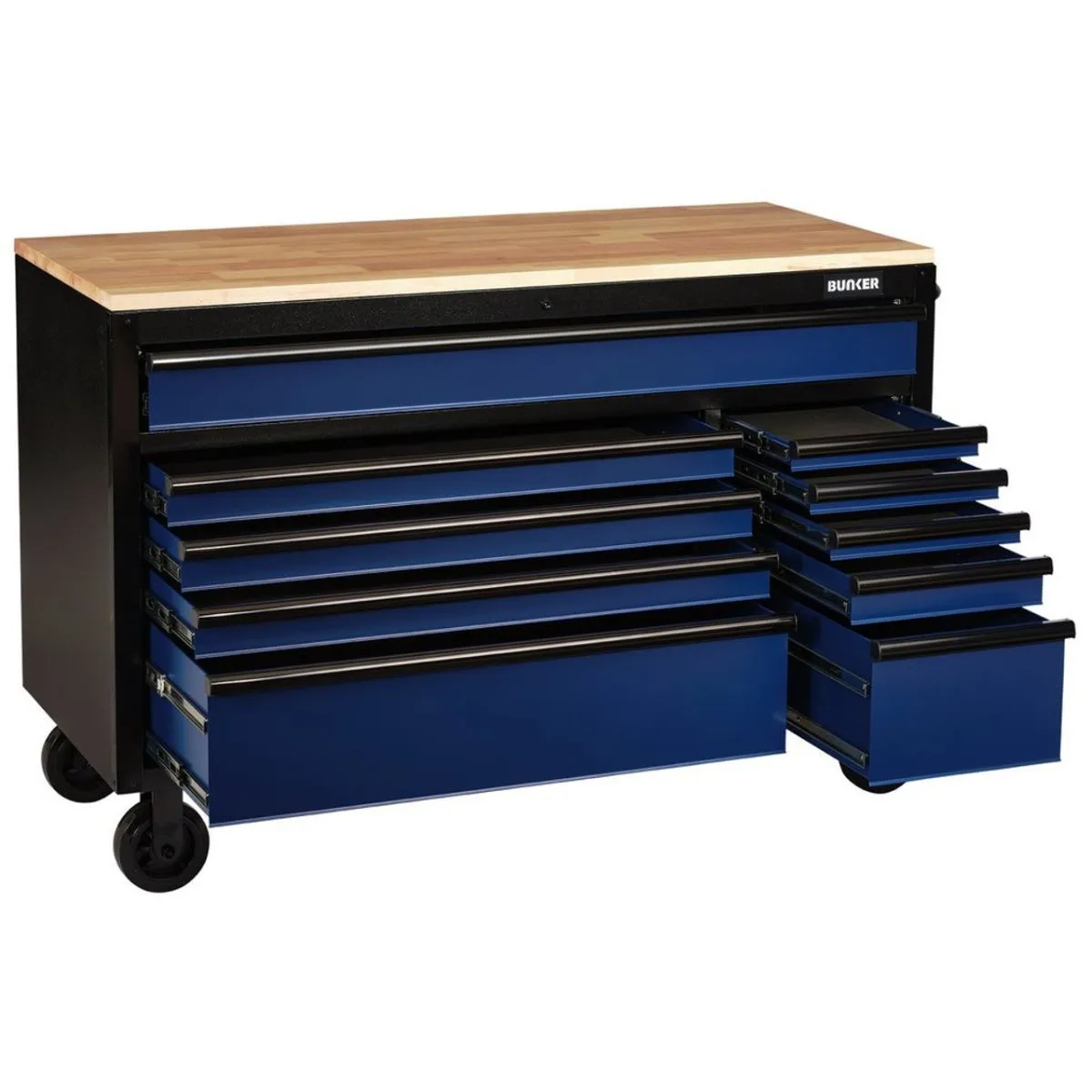 Draper B100-56B BUNKER 56 Workbench Roller Tool Cabinet 10 Drawer Blue 08237