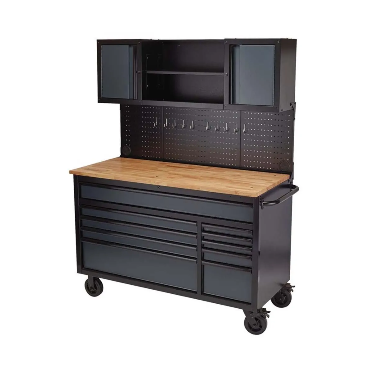 Draper B100-56WSG BUNKER 56 Roller Workstation with Workbench 10 Drawer Grey 08242