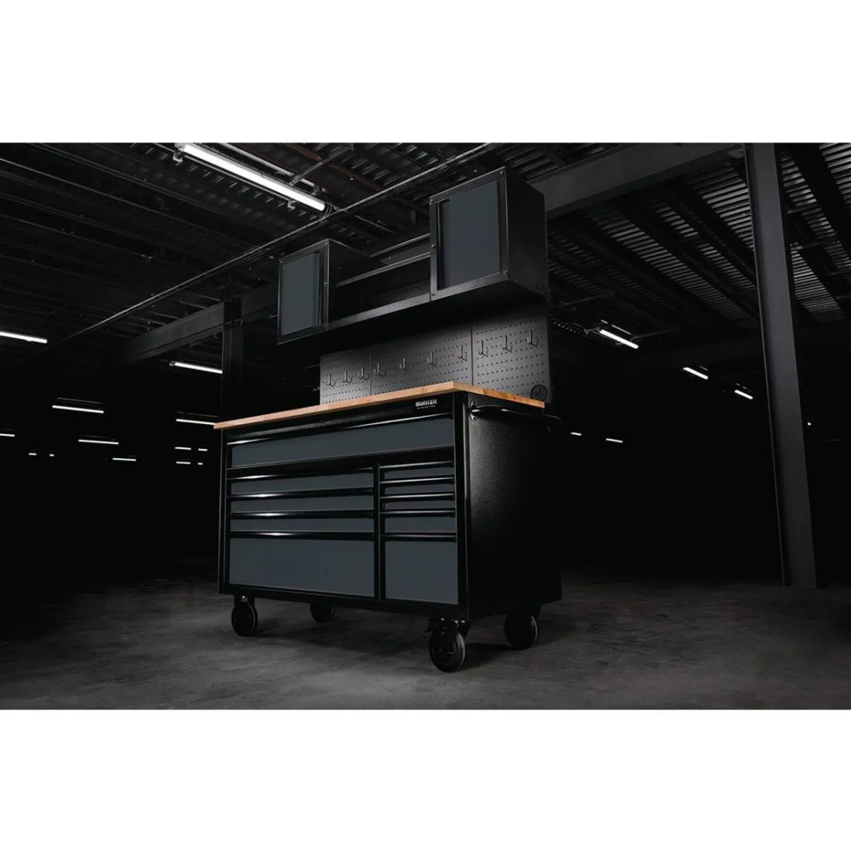Draper B100-56WSG BUNKER 56 Roller Workstation with Workbench 10 Drawer Grey 08242