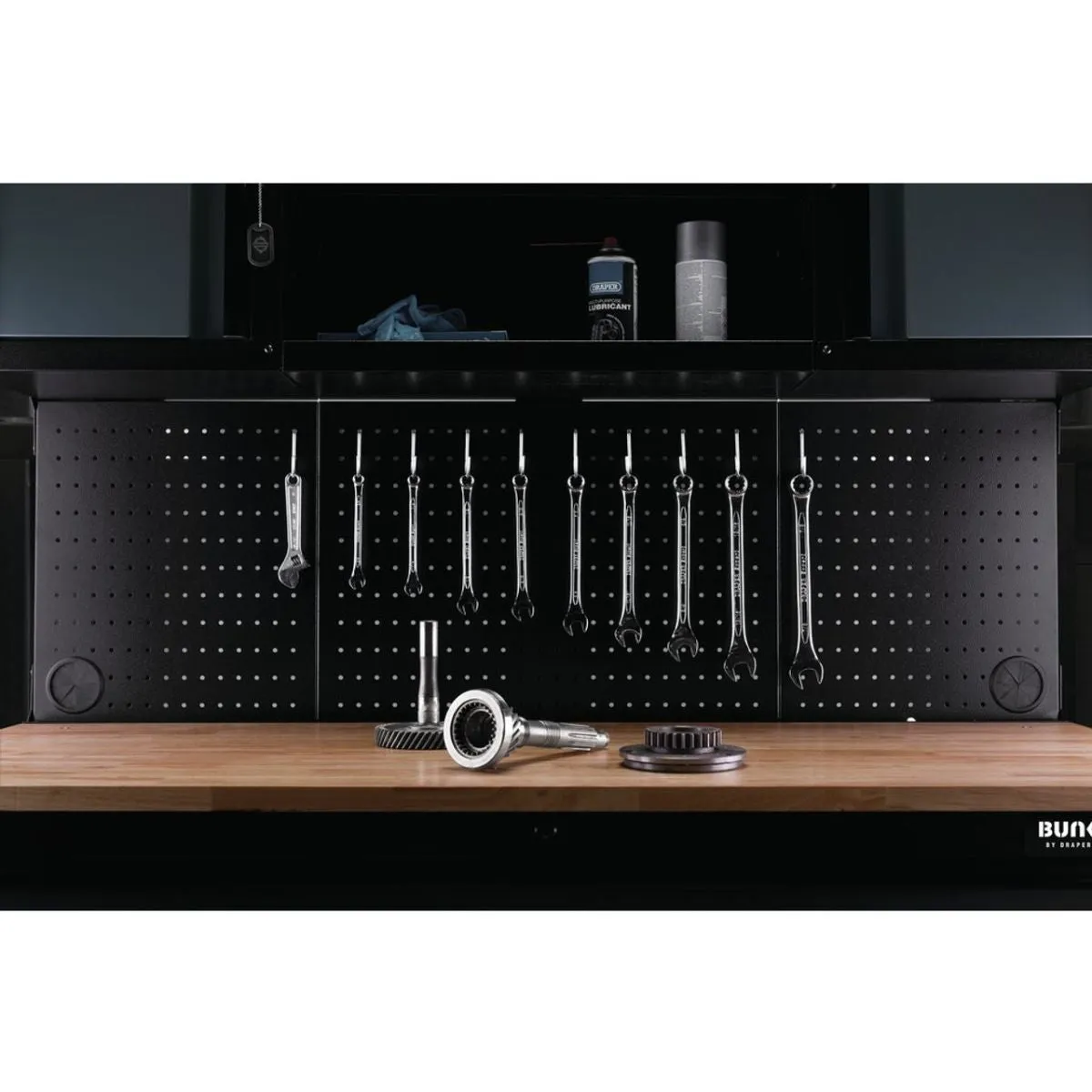 Draper B100-56WSG BUNKER 56 Roller Workstation with Workbench 10 Drawer Grey 08242