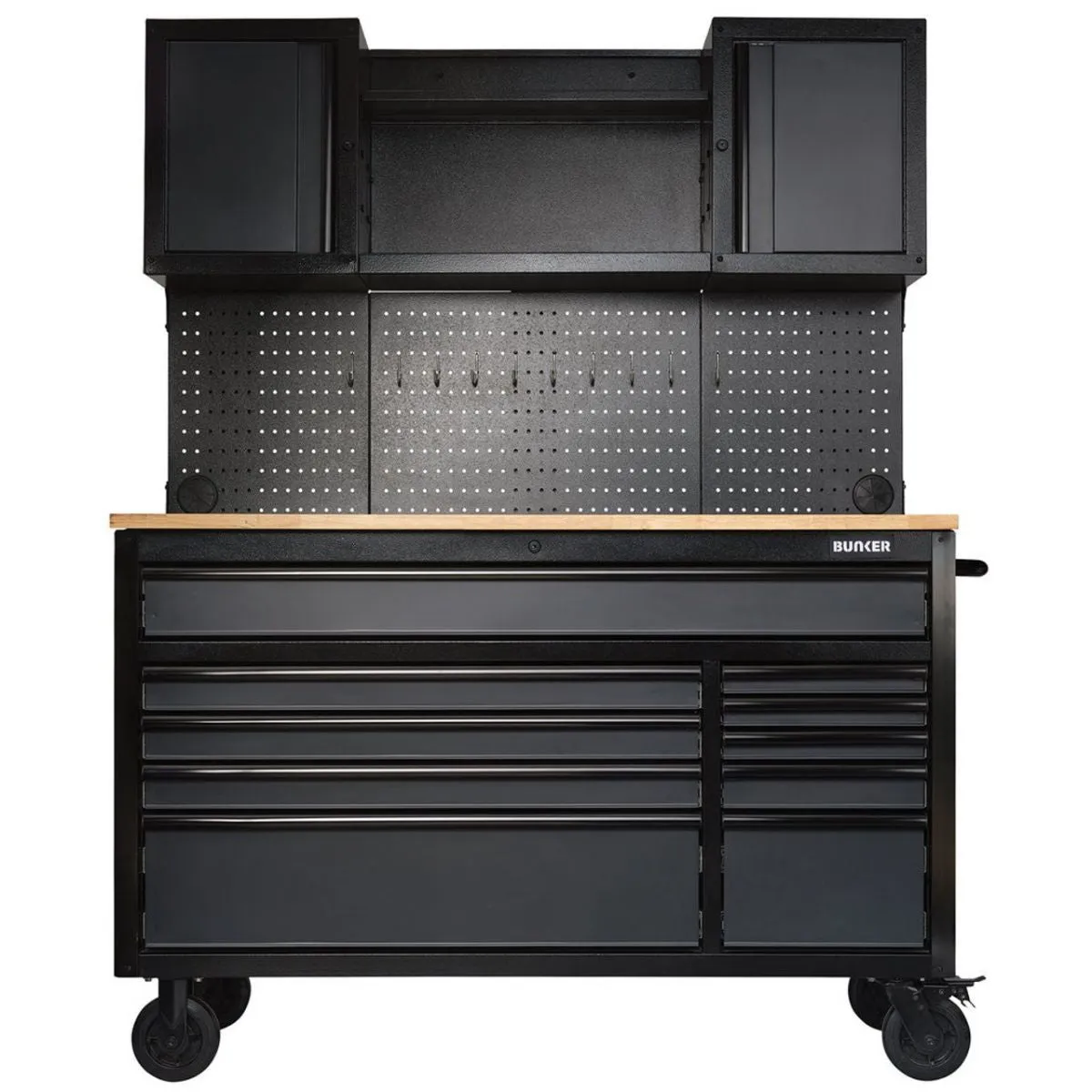 Draper B100-56WSG BUNKER 56 Roller Workstation with Workbench 10 Drawer Grey 08242