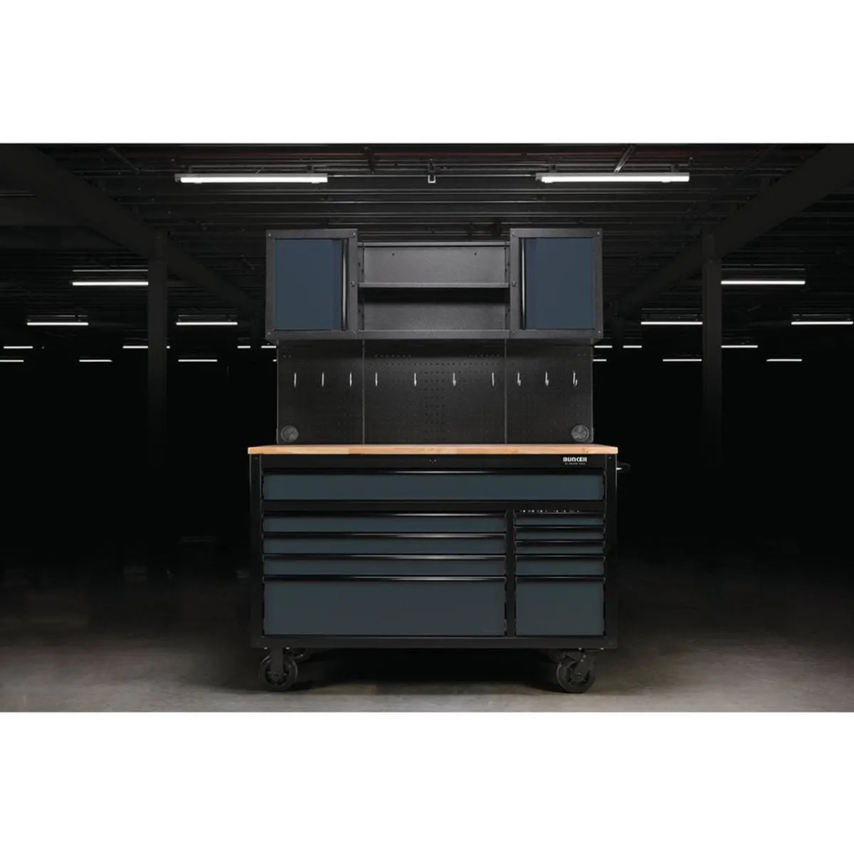 Draper B100-56WSG BUNKER 56 Roller Workstation with Workbench 10 Drawer Grey 08242