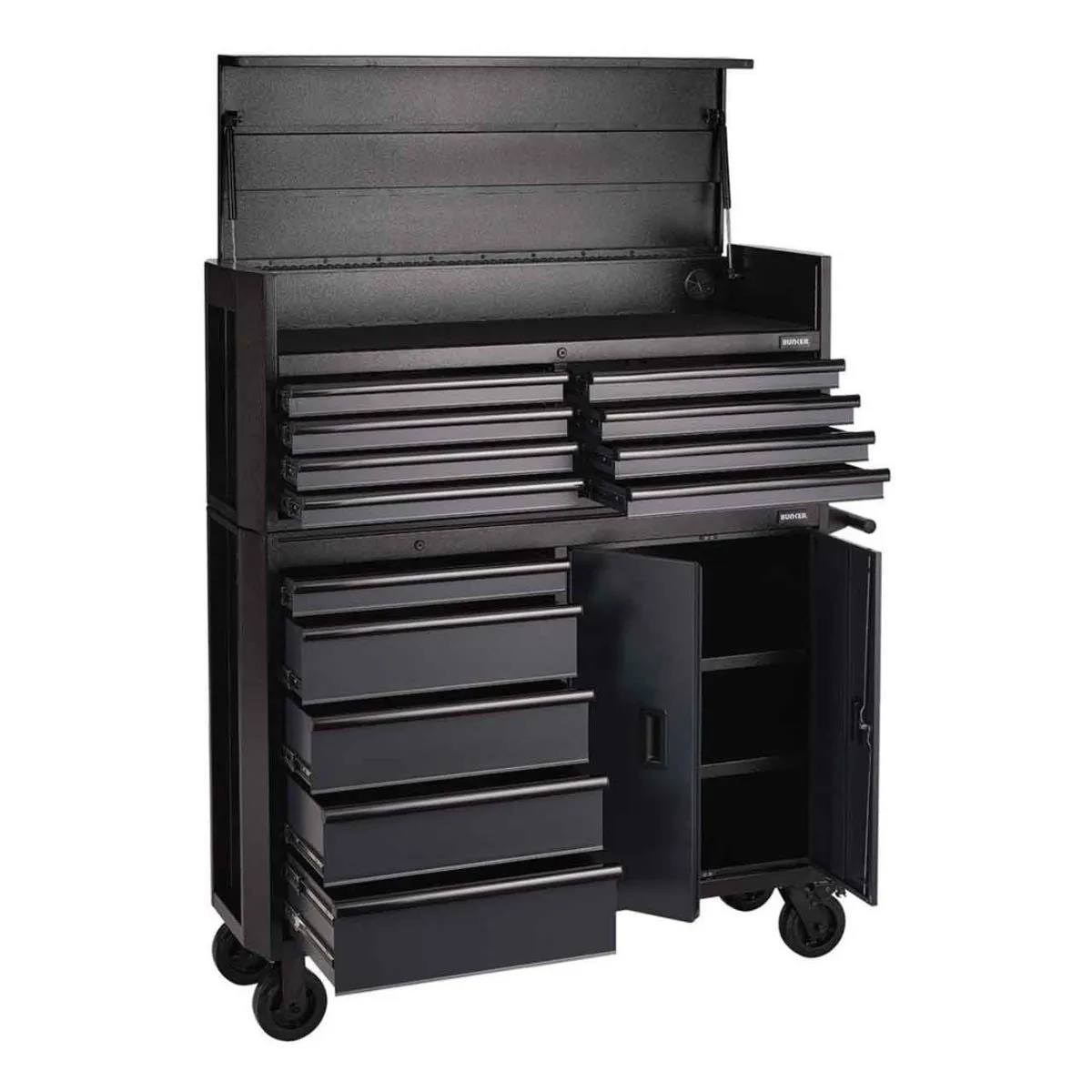 Draper B200-52C-G/52RG BUNKER 52 Combined Roller Cabinet and Tool Chest 13 Drawer Grey 24256