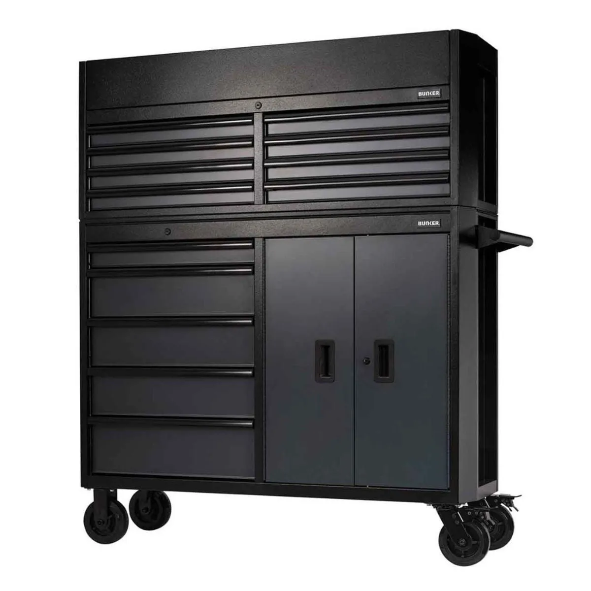 Draper B200-52C-G/52RG BUNKER 52 Combined Roller Cabinet and Tool Chest 13 Drawer Grey 24256