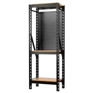 Draper MS400-27S-17PCW Bunker Modular 3 Tier Racking with Hardwood Shelving & Pegboards 750mm 27892