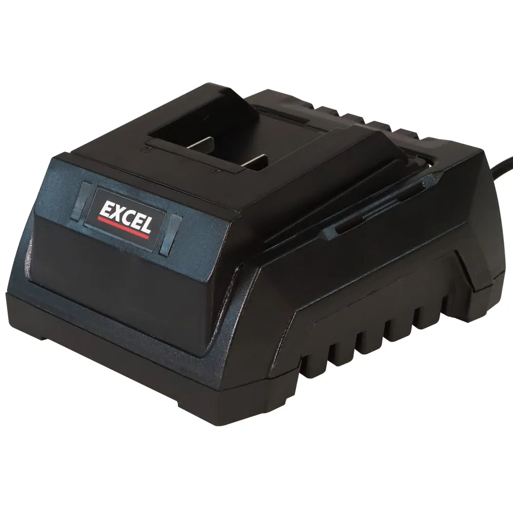 Excel 18V Cordless Angle Grinder 115mm with 1 x 2.0Ah Battery Charger & Bag