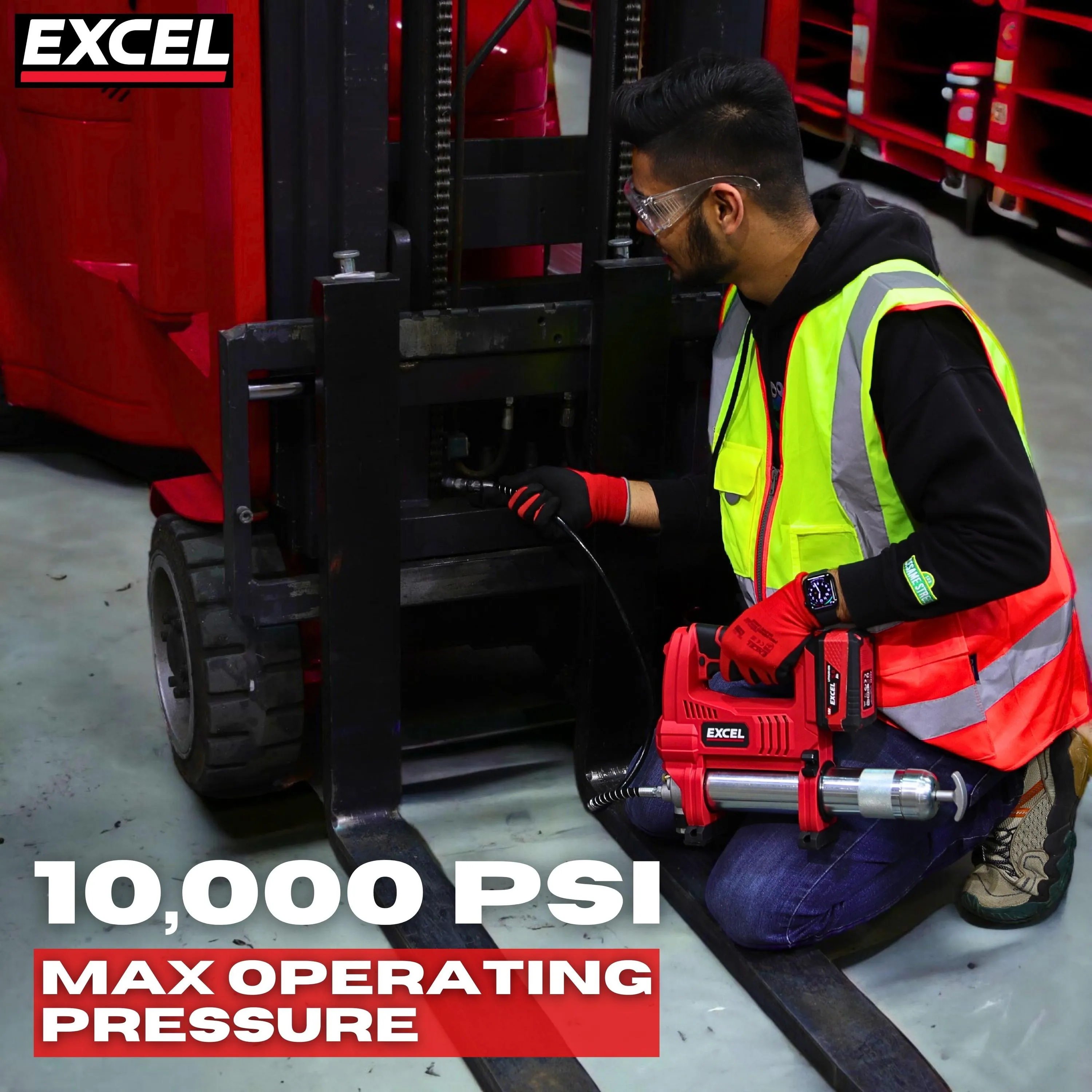 Excel 18V Cordless Grease Gun Body Only (Battery & Charger Not Included)
