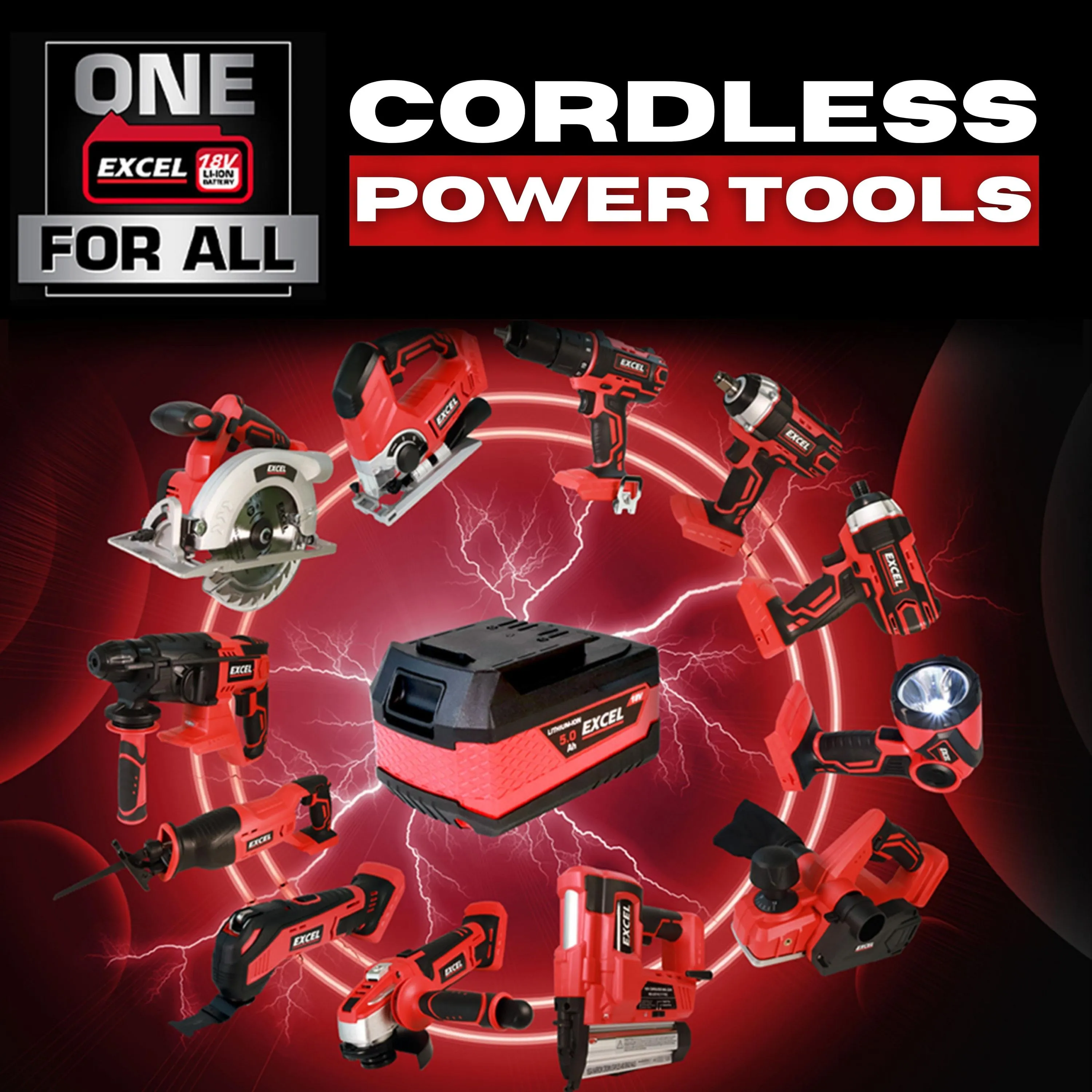 Excel 18V Cordless Grease Gun Body Only (Battery & Charger Not Included)