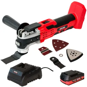 Excel 18V Oscillating Multi Tool with 1 x 2.0Ah Battery Charger