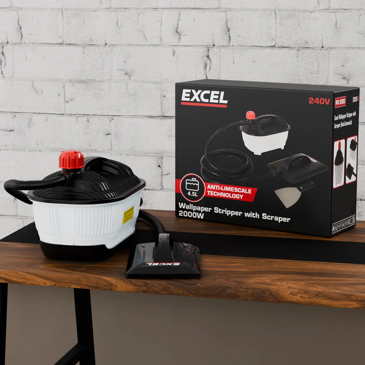 Excel 2000W Electric Wallpaper Steamer Stripper 240V Item Condition Damaged Box