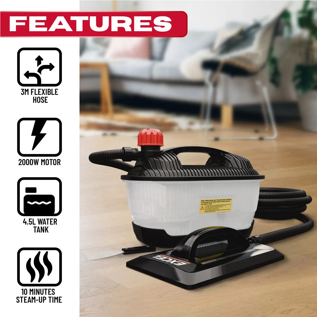 Excel 2000W Electric Wallpaper Steamer Stripper 240V Item Condition Damaged Box