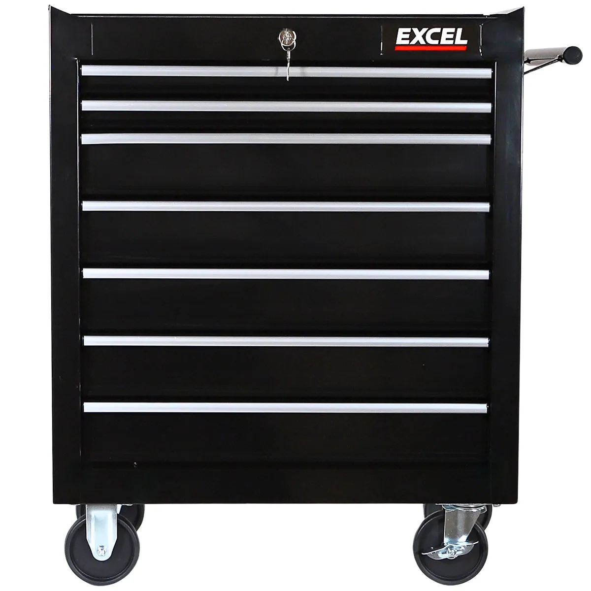 Excel 7 Drawer Tool Chest Storage Cabinet with Wheels - Black
