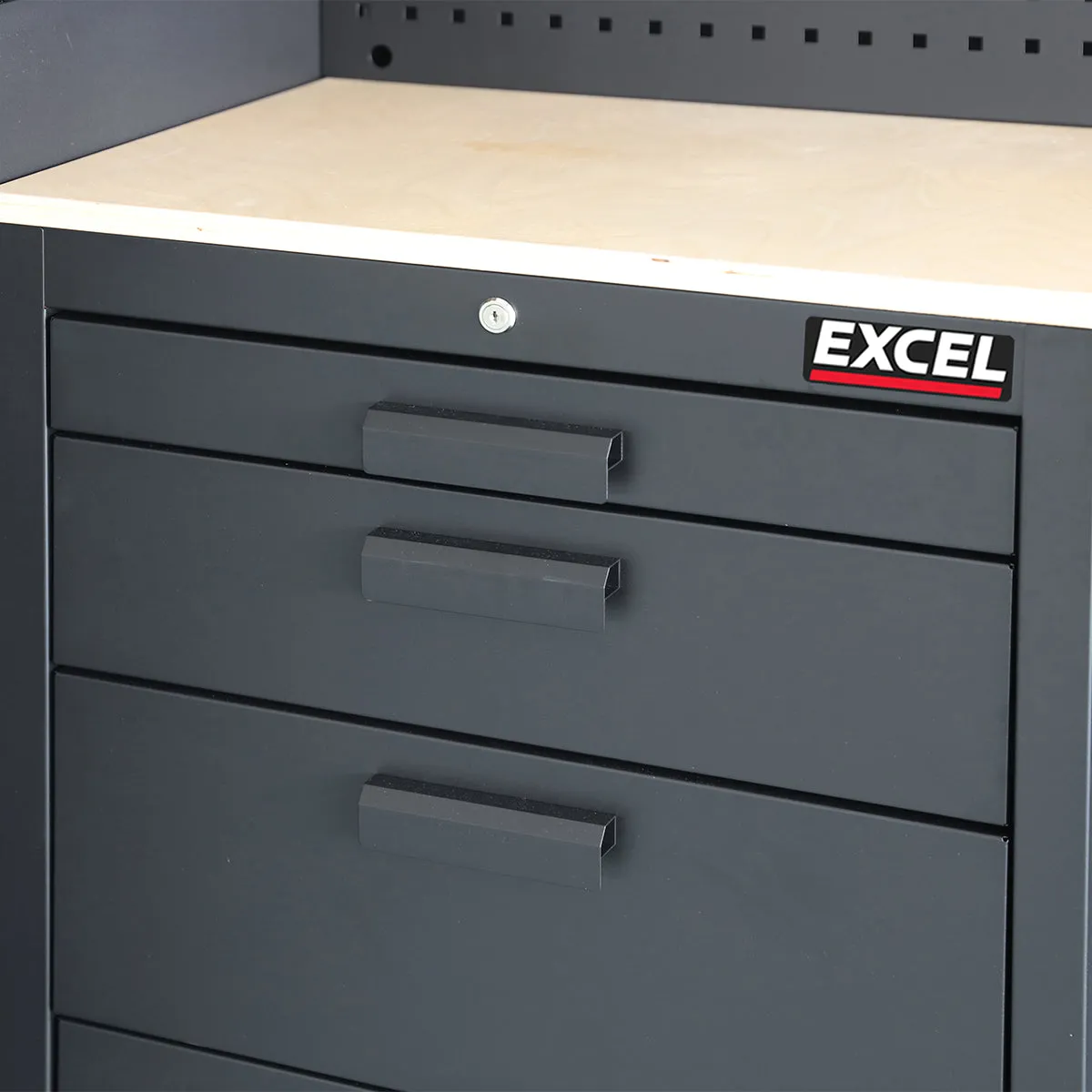 Excel 8-Drawer Garage Storage System Wall Shelving & Side Cabinet Heavy-Duty