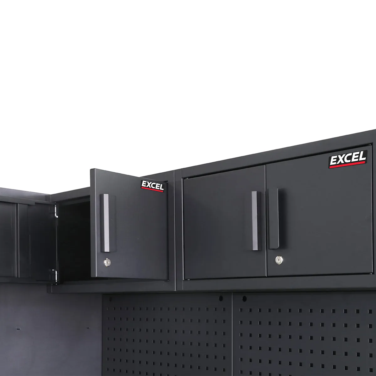 Excel 8-Drawer Garage Storage System Wall Shelving & Side Cabinet Heavy-Duty