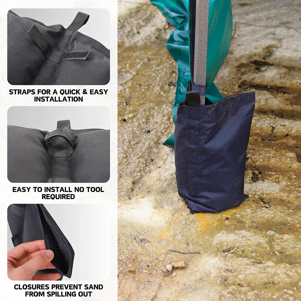 Excel Garden Gazebo Sand Bag Pack of 4 for Canopy. Tent. Umbrella & Trampolines