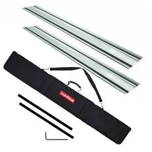 Excel Plunge Saw Accessories Kit 2 x 1500mm Guide Rails. Connectors and Rail Bag