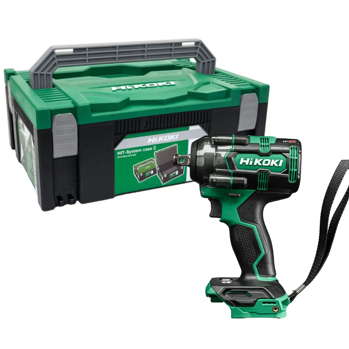 Hikoki WR18DHW2Z 18V Brushless 1/2 Impact Wrench with 1 x 2.5Ah/5.0Ah Battery Charger & Case