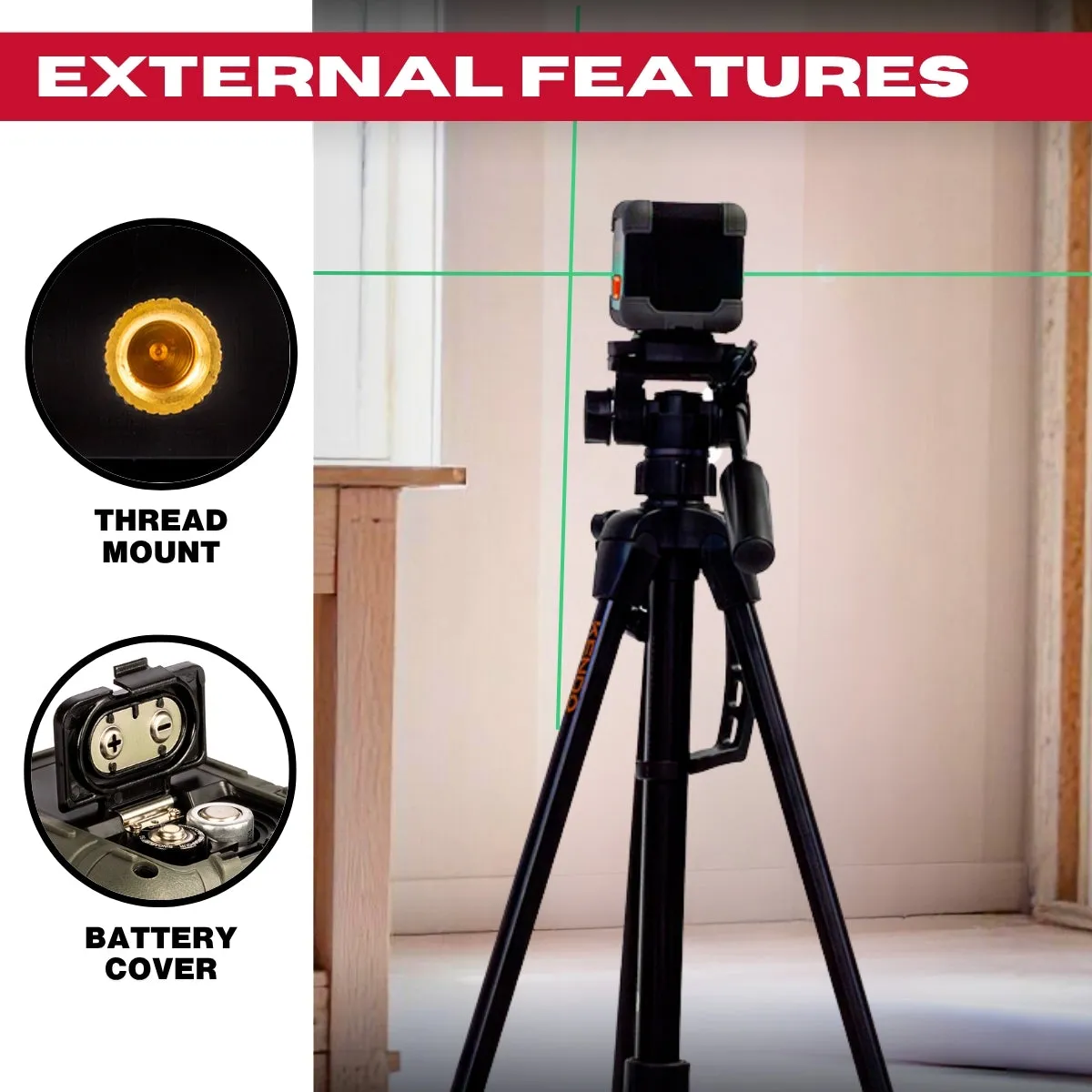 Kendo 20m Self-Levelling Laser Level with 360 Bracket