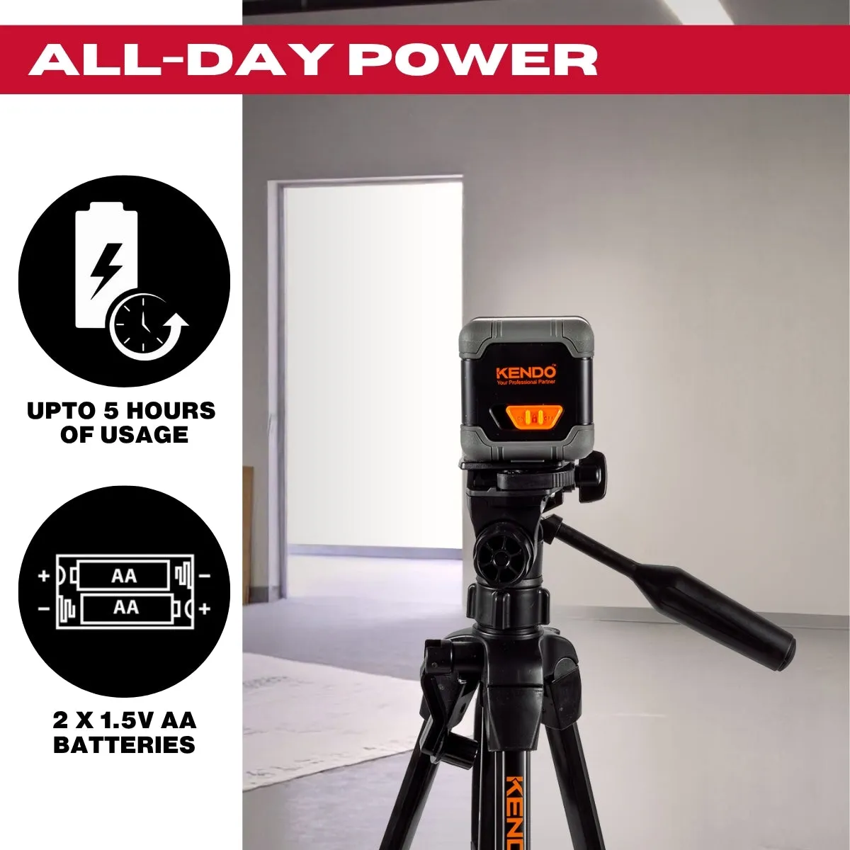 Kendo 20m Self-Levelling Laser Level with 360 Bracket