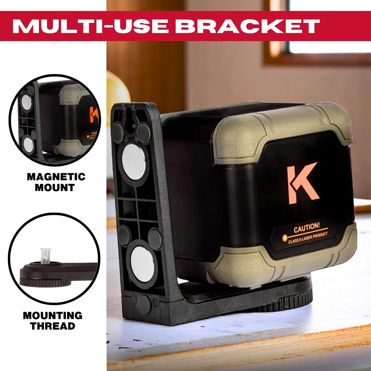 Kendo 20m Self-Levelling Laser Level with 360 Bracket