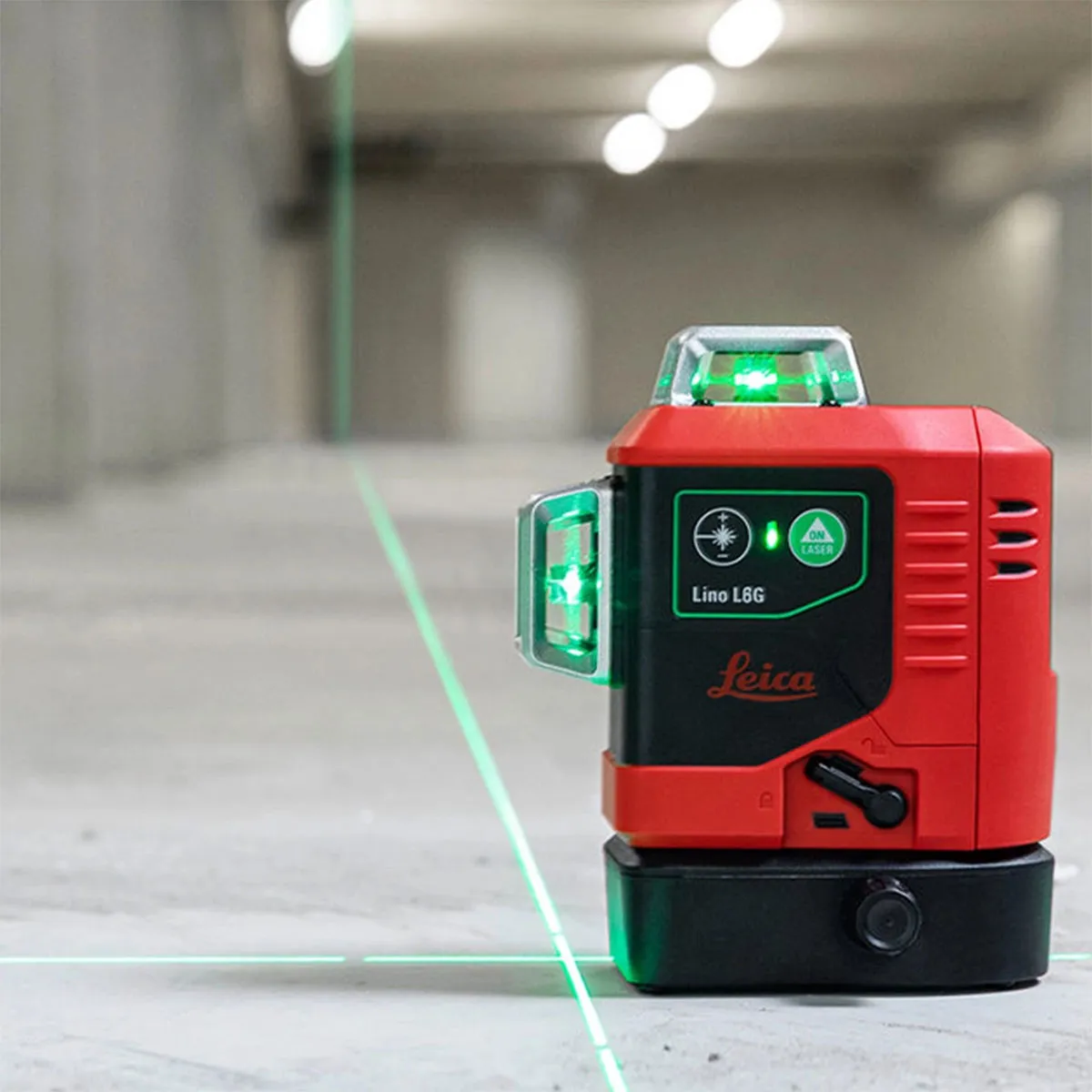Leica Lino LGS-L6G Self-Levelling Green Multi-Line Laser With Battery. Charger & Case