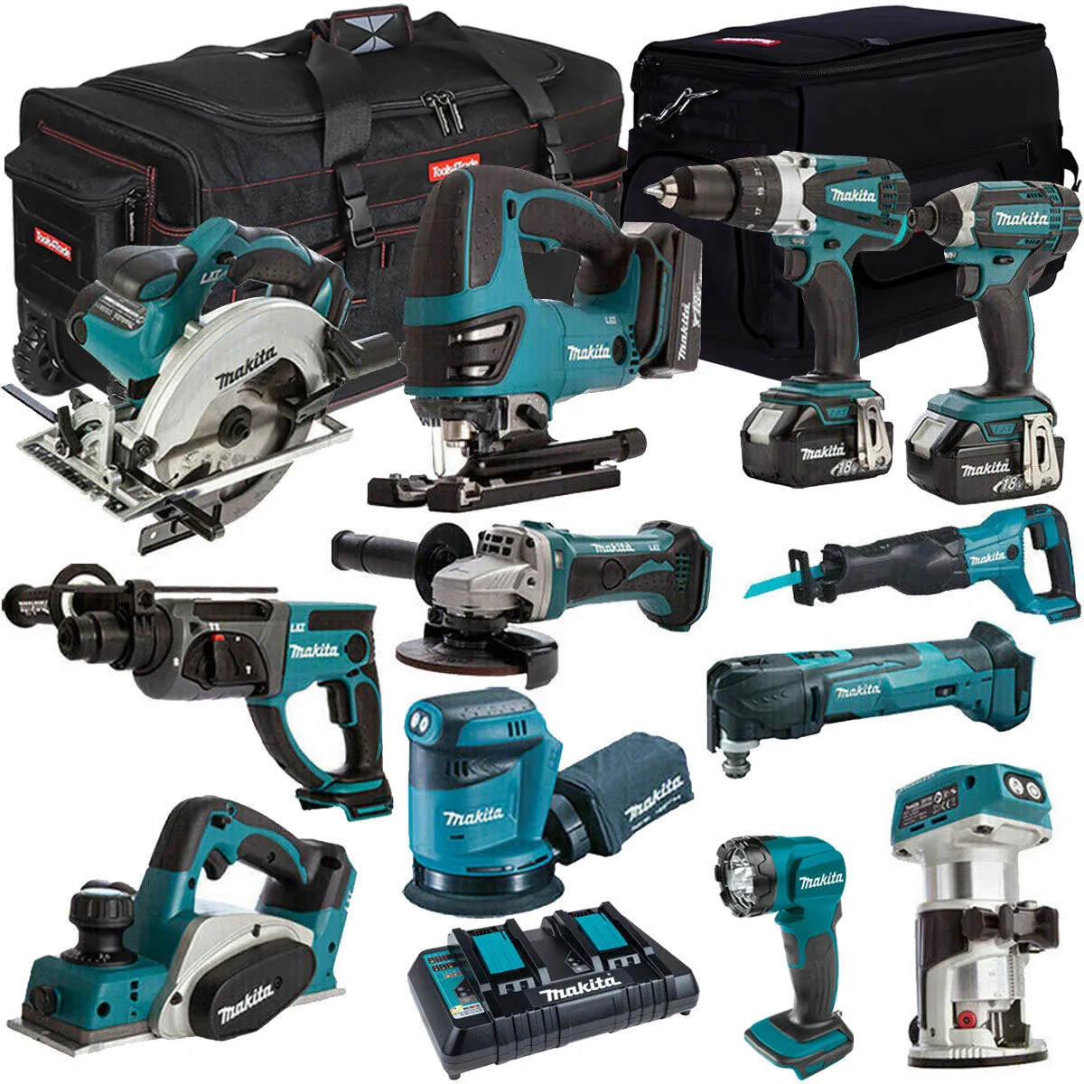 Makita 18V 12 Piece Power Tool Kit with 3 x 5.0Ah Battery & Charger MAKDEAL-87M