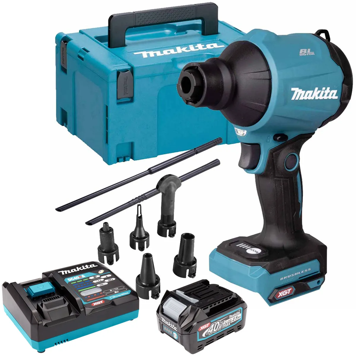 Makita AS001GZ05 40V Dust Blower With 1 x 2.5Ah Battery Charger & Case