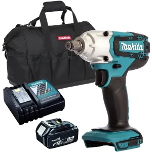 Makita DTW190Z 18V 1/2 Square Impact Wrench with 1 x 5.0Ah Battery Charger & Bag