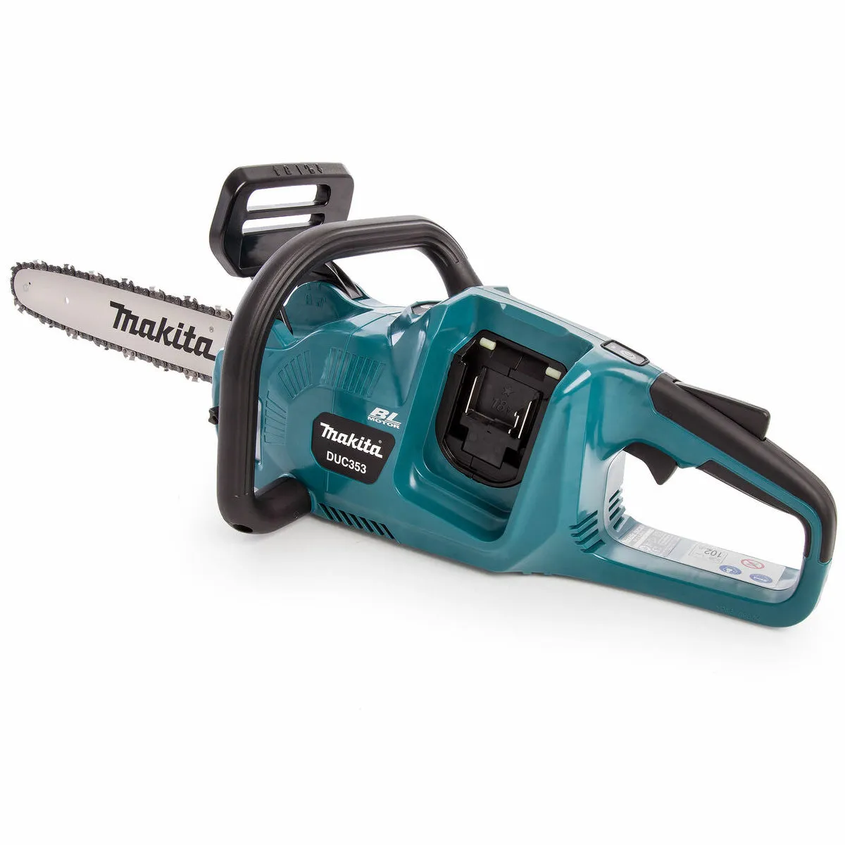 Makita DUC353Z 36V Brushless 350mm Chainsaw With 2 x 5.0Ah Battery & Charger