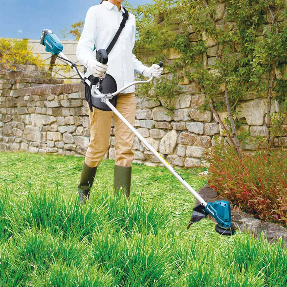 Makita DUR191URT8 18V LXT Brushless 30cm Line Trimmer With 1 x 5.0Ah Battery & Charger
