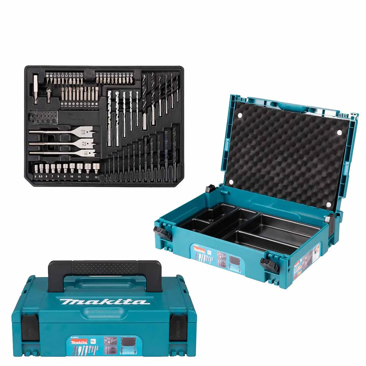 Makita E-24913 Makpac Drill and Screwdriver Bit Accessory Set Of 70 Piece